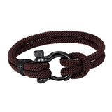 Maxbell Couples Rope Bracelet Bangle Fashion Waterproof for Camping Outdoor Coffee