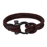 Maxbell Couples Rope Bracelet Bangle Fashion Waterproof for Camping Outdoor Coffee
