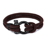 Maxbell Couples Rope Bracelet Bangle Fashion Waterproof for Camping Outdoor Coffee