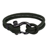 Maxbell Couples Rope Bracelet Bangle Fashion Waterproof for Camping Outdoor Green