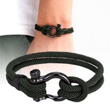 Maxbell Couples Rope Bracelet Bangle Fashion Waterproof for Camping Outdoor Green
