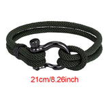 Maxbell Couples Rope Bracelet Bangle Fashion Waterproof for Camping Outdoor Green