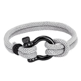 Maxbell Couples Rope Bracelet Bangle Fashion Waterproof for Camping Outdoor Grey