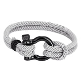 Maxbell Couples Rope Bracelet Bangle Fashion Waterproof for Camping Outdoor Grey