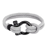 Maxbell Couples Rope Bracelet Bangle Fashion Waterproof for Camping Outdoor Grey