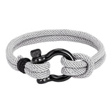 Maxbell Couples Rope Bracelet Bangle Fashion Waterproof for Camping Outdoor Grey