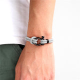 Maxbell Couples Rope Bracelet Bangle Fashion Waterproof for Camping Outdoor Grey