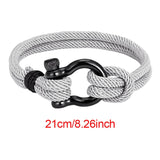 Maxbell Couples Rope Bracelet Bangle Fashion Waterproof for Camping Outdoor Grey
