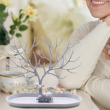 Maxbell Deer Sculpture Jewelry Tree Stand Hanger Organizer Birthday Gift Light Grey