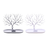 Maxbell Deer Sculpture Jewelry Tree Stand Hanger Organizer Birthday Gift Light Grey