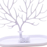 Maxbell Deer Sculpture Jewelry Tree Stand Hanger Organizer Birthday Gift White