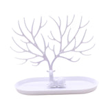 Maxbell Deer Sculpture Jewelry Tree Stand Hanger Organizer Birthday Gift White