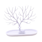 Maxbell Deer Sculpture Jewelry Tree Stand Hanger Organizer Birthday Gift White