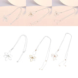Maxbell Long Sweater Necklaces Chain Elegant Decorate for party Work Gifts Argent
