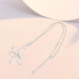 Maxbell Long Sweater Necklaces Chain Elegant Decorate for party Work Gifts Argent