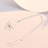 Maxbell Long Sweater Necklaces Chain Elegant Decorate for party Work Gifts Argent Aureate