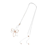 Maxbell Long Sweater Necklaces Chain Elegant Decorate for party Work Gifts Argent Rose Aureate