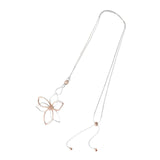Maxbell Long Sweater Necklaces Chain Elegant Decorate for party Work Gifts Argent Rose Aureate