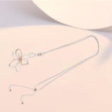 Maxbell Long Sweater Necklaces Chain Elegant Decorate for party Work Gifts Argent Rose Aureate