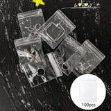 Maxbell 100Pcs Transparent Jewelry Storage Bags for Jewelries Bracelets Necklace