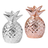 Maxbell Creative Pineapple Shape Money Box Desktop Statue Storage Cans for Crafts Rose Gold