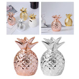 Maxbell Creative Pineapple Shape Money Box Desktop Statue Storage Cans for Crafts Rose Gold