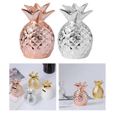Maxbell Creative Pineapple Shape Money Box Desktop Statue Storage Cans for Crafts Rose Gold