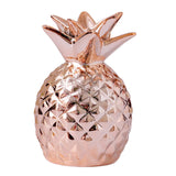 Maxbell Creative Pineapple Shape Money Box Desktop Statue Storage Cans for Crafts Rose Gold