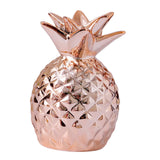 Maxbell Creative Pineapple Shape Money Box Desktop Statue Storage Cans for Crafts Rose Gold