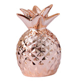 Maxbell Creative Pineapple Shape Money Box Desktop Statue Storage Cans for Crafts Rose Gold