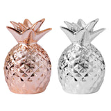 Maxbell Creative Pineapple Shape Money Box Desktop Statue Storage Cans for Crafts Rose Gold