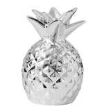 Maxbell Creative Pineapple Shape Money Box Desktop Statue Storage Cans for Crafts Argent