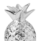 Maxbell Creative Pineapple Shape Money Box Desktop Statue Storage Cans for Crafts Argent