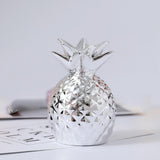 Maxbell Creative Pineapple Shape Money Box Desktop Statue Storage Cans for Crafts Argent