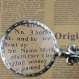 Maxbell Handheld Carved Magnifying Glass with Nonslip Handle Embossed for Book Golden