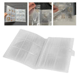 Maxbell Clear Jewelry Storage Book Pockets Displaying for Necklace Buttons Photos