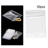 Maxbell Maxbell 50x Jewelry Storage Bags Reusable Clear for Holding Jewelry Crafts Shipping