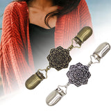 Maxbell 2x Vintage Sweater Shawl Clips Cardigan for Women Girls wearing Gift Dresses