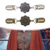 Maxbell 2x Vintage Sweater Shawl Clips Cardigan for Women Girls wearing Gift Dresses