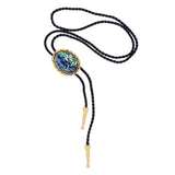 Maxbell Retro Bolo Tie Jewelry Necklace Tie Fashion Chain for Bridal Birthday Prom Golden