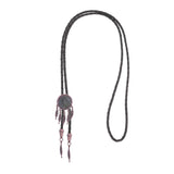 Maxbell Vintage Bolo Tie PU Leather Rope Western Necktie Necklace for Party Cosplay