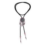Maxbell Vintage Bolo Tie PU Leather Rope Western Necktie Necklace for Party Cosplay