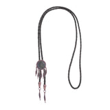 Maxbell Vintage Bolo Tie PU Leather Rope Western Necktie Necklace for Party Cosplay
