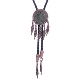 Maxbell Vintage Bolo Tie PU Leather Rope Western Necktie Necklace for Party Cosplay