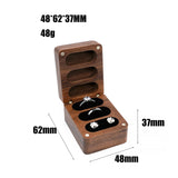 Maxbell Maxbell Wooden Jewelry Box Wedding Ceremony rings Bearer Box Travel Case Showcase Black