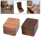 Maxbell Maxbell Wooden Jewelry Box Wedding Ceremony rings Bearer Box Travel Case Showcase Black