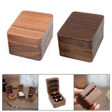 Maxbell Maxbell Wooden Jewelry Box Wedding Ceremony rings Bearer Box Travel Case Showcase Black