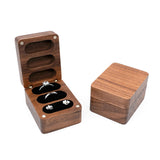 Maxbell Maxbell Wooden Jewelry Box Wedding Ceremony rings Bearer Box Travel Case Showcase Black