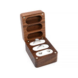 Maxbell Maxbell Wooden Jewelry Box Wedding Ceremony rings Bearer Box Travel Case Showcase White