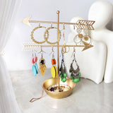 Maxbell Tabletop Jewelry Organizer Display Stand Round Tray for Bracelet Pendant